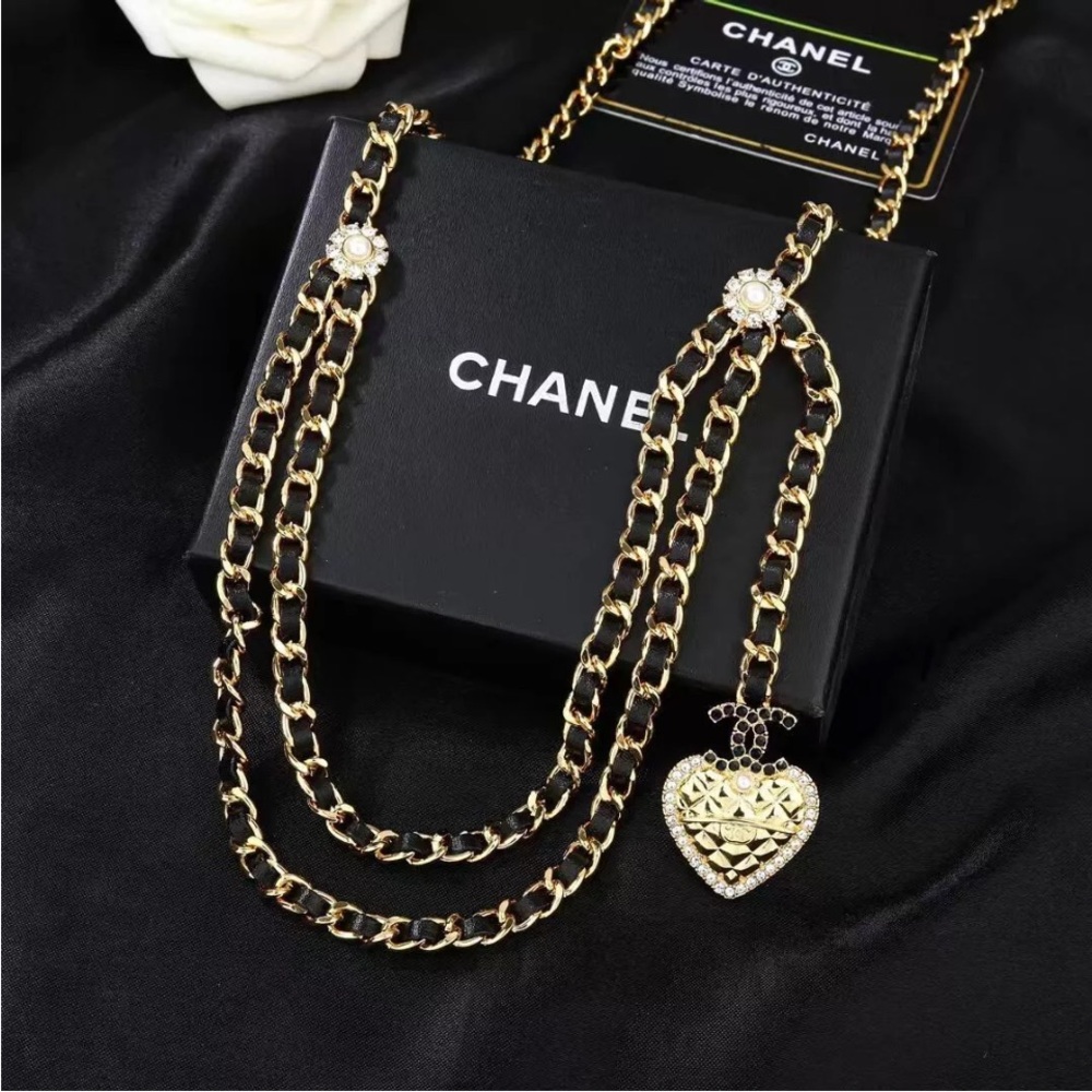 Chanel Gold double chain belt